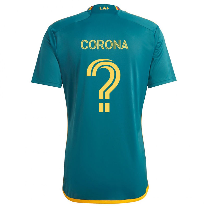 Kinderen Javier Corona #0 Groen Geel Uitshirt Uittenue 2024/25 T-Shirt België