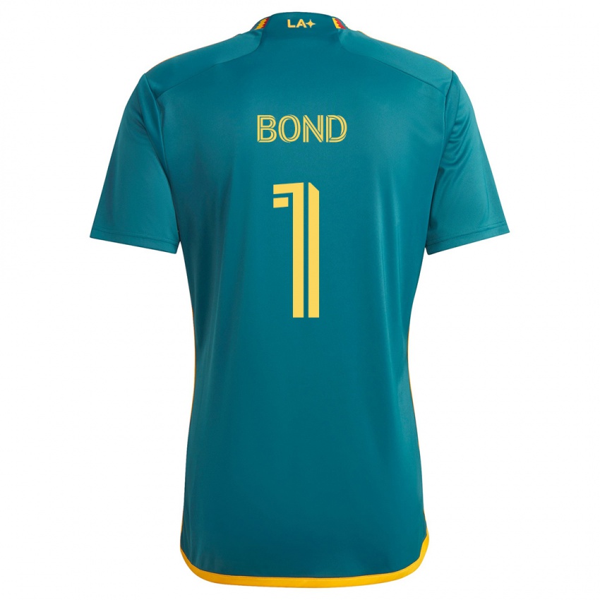 Kinderen Jonathan Bond #1 Groen Geel Uitshirt Uittenue 2024/25 T-Shirt België