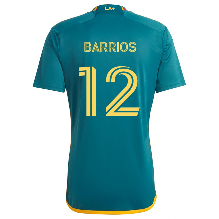 Kinderen Michael Barrios #12 Groen Geel Uitshirt Uittenue 2024/25 T-Shirt België