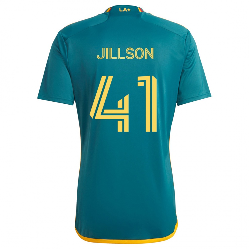 Kinderen Simon Jillson #41 Groen Geel Uitshirt Uittenue 2024/25 T-Shirt België