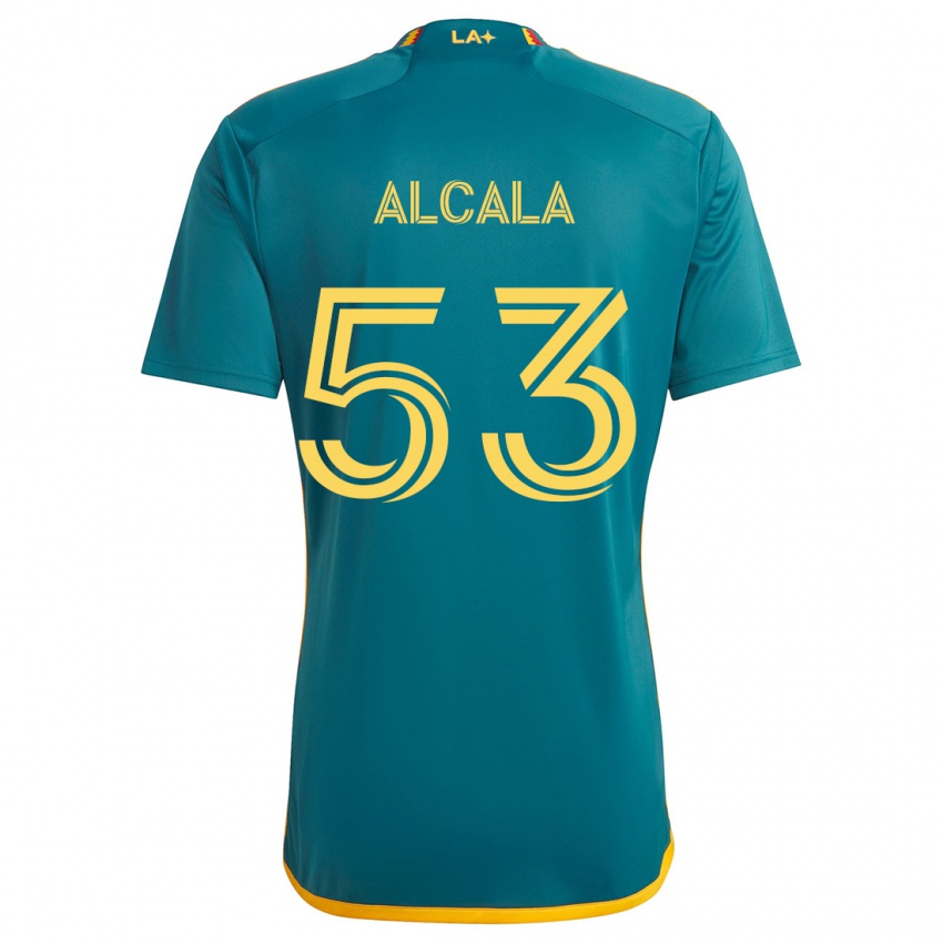 Kinderen Álex Alcalá #53 Groen Geel Uitshirt Uittenue 2024/25 T-Shirt België