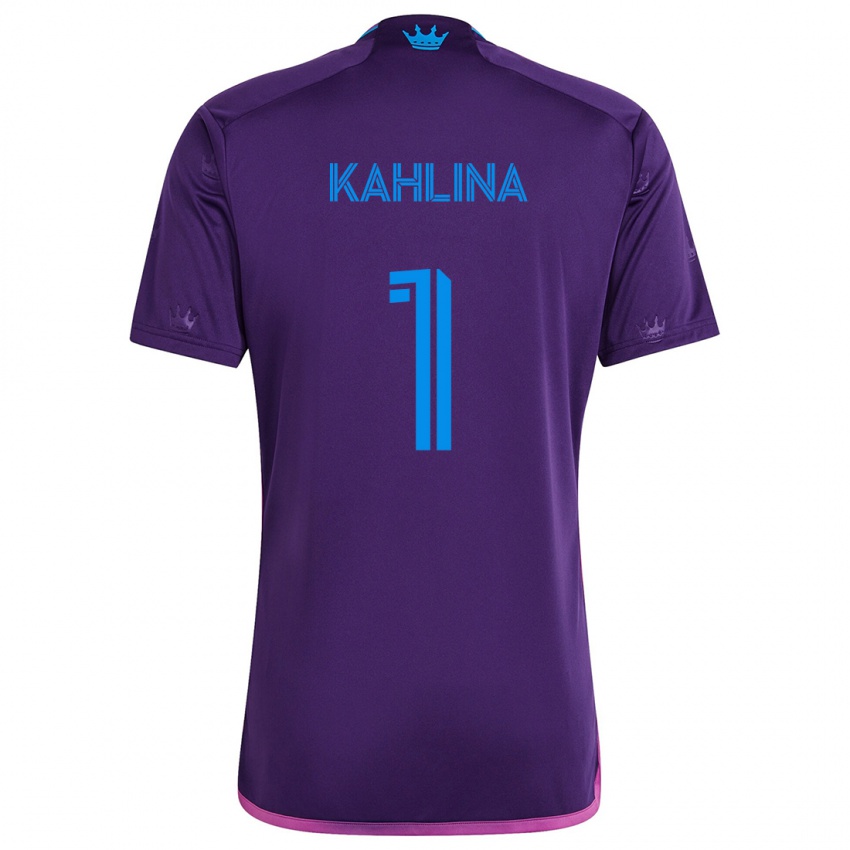 Enfant Maillot Kristijan Kahlina #1 Bleu Violet Tenues Extérieur 2024/25 T-Shirt Belgique