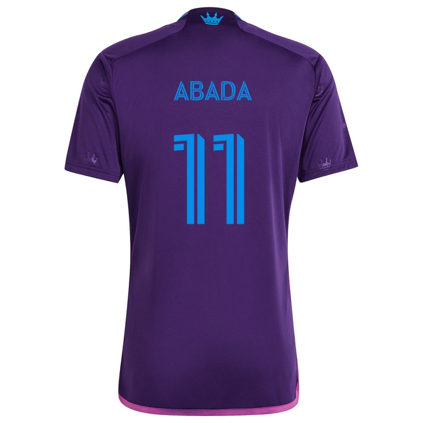 Kinderen Liel Abada #11 Paarsblauw Uitshirt Uittenue 2024/25 T-Shirt België