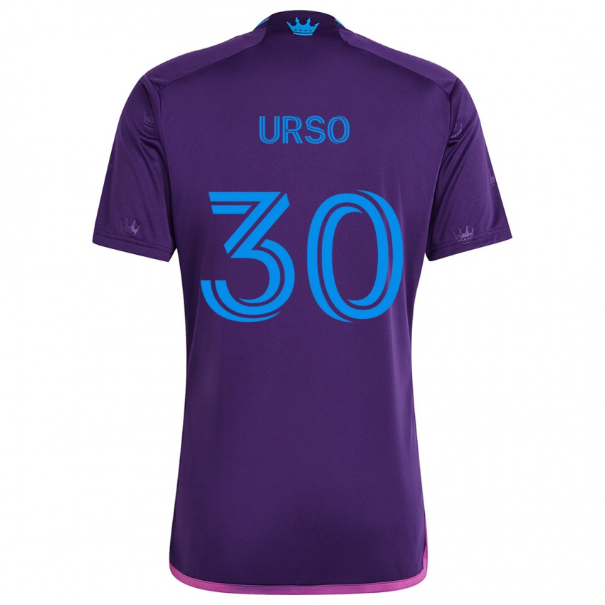 Kinderen Júnior Urso #30 Paarsblauw Uitshirt Uittenue 2024/25 T-Shirt België