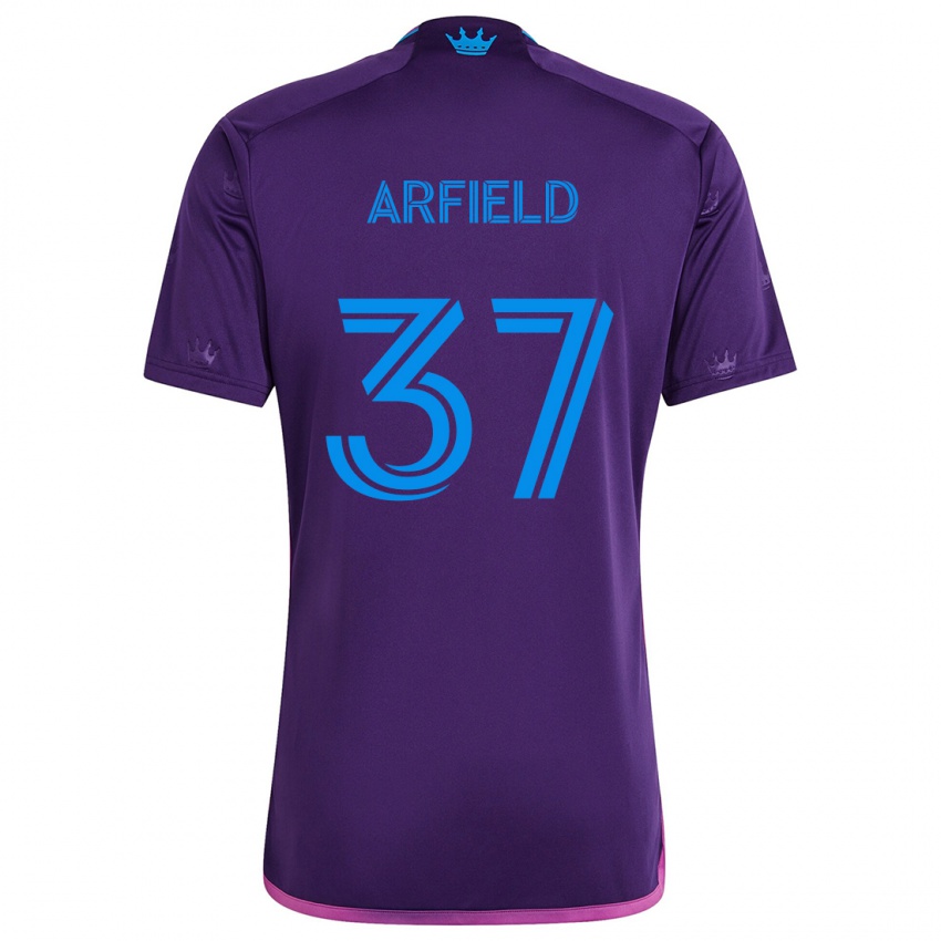 Kinderen Scott Arfield #37 Paarsblauw Uitshirt Uittenue 2024/25 T-Shirt België