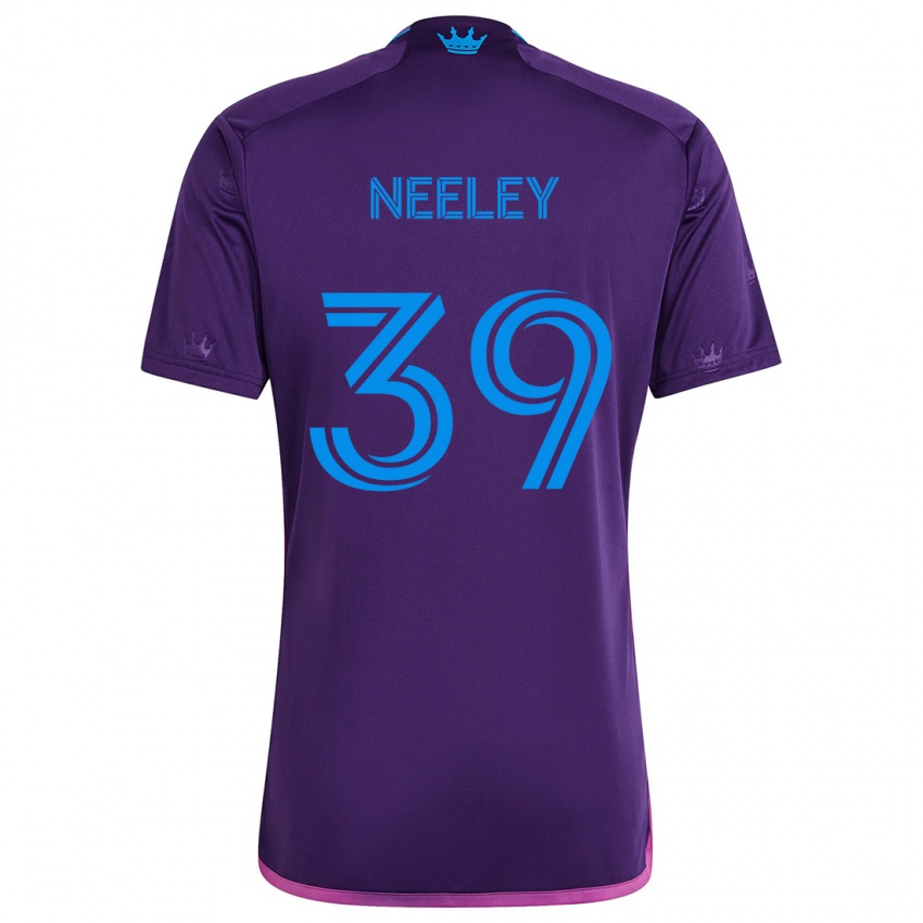 Kinderen Jack Neeley #39 Paarsblauw Uitshirt Uittenue 2024/25 T-Shirt België