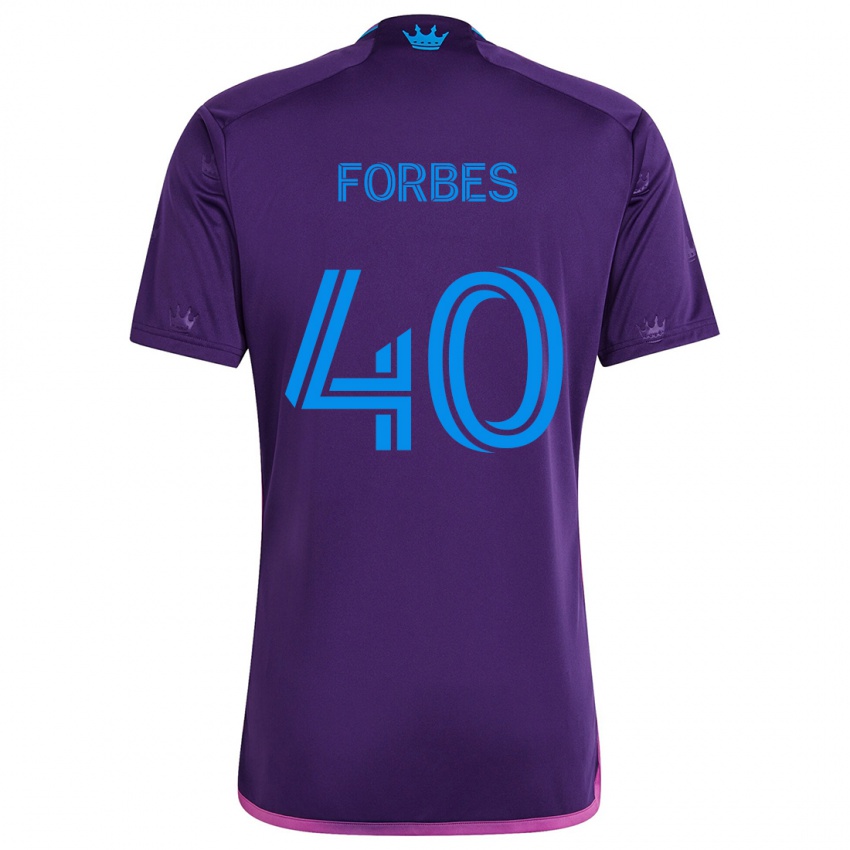 Kinderen Jahlane Forbes #40 Paarsblauw Uitshirt Uittenue 2024/25 T-Shirt België