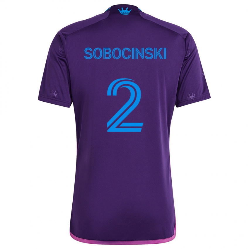 Kinderen Jan Sobocinski #2 Paarsblauw Uitshirt Uittenue 2024/25 T-Shirt België