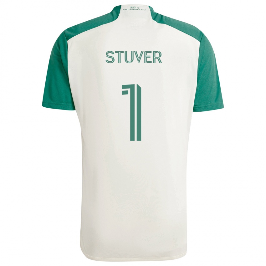 Kinderen Brad Stuver #1 Bruine Kleuren Groen Uitshirt Uittenue 2024/25 T-Shirt België