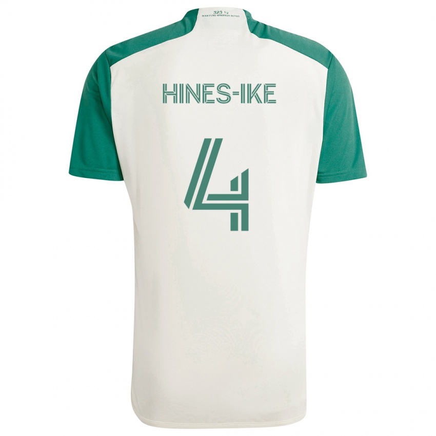 Kinderen Brendan Hines-Ike #4 Bruine Kleuren Groen Uitshirt Uittenue 2024/25 T-Shirt België