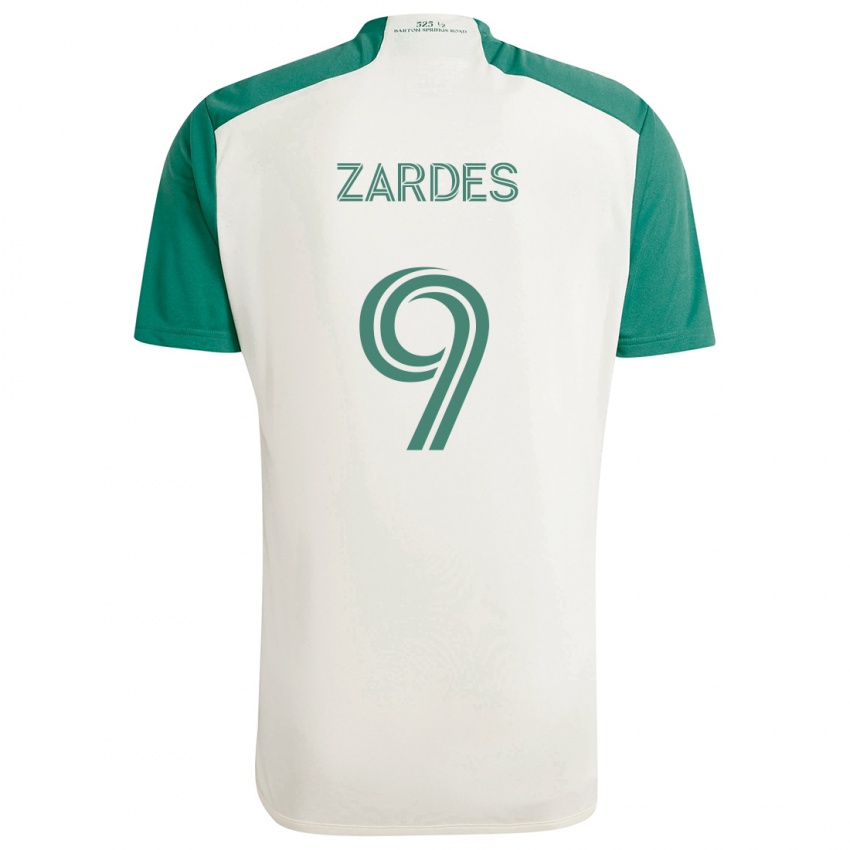 Kinder Gyasi Zardes #9 Braune Farben Grün Auswärtstrikot Trikot 2024/25 T-Shirt Belgien