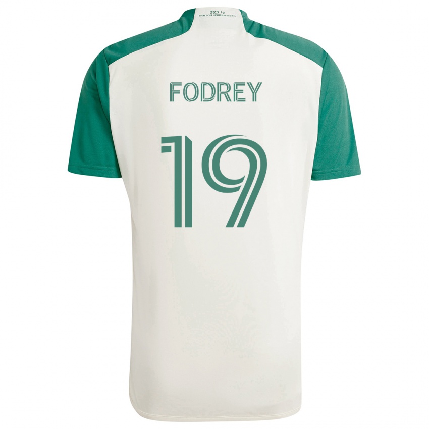 Kinderen Cj Fodrey #19 Bruine Kleuren Groen Uitshirt Uittenue 2024/25 T-Shirt België