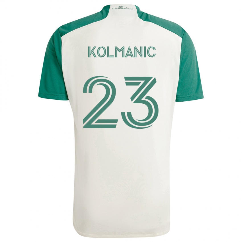 Kinderen Zan Kolmanic #23 Bruine Kleuren Groen Uitshirt Uittenue 2024/25 T-Shirt België