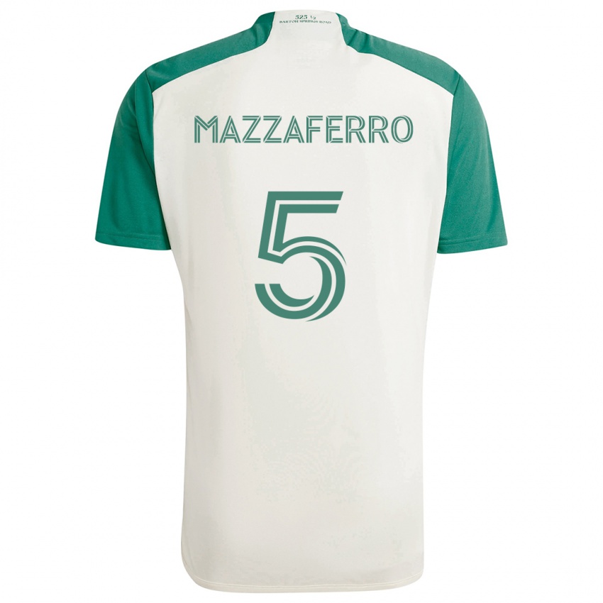 Kinderen Salvatore Mazzaferro #5 Bruine Kleuren Groen Uitshirt Uittenue 2024/25 T-Shirt België