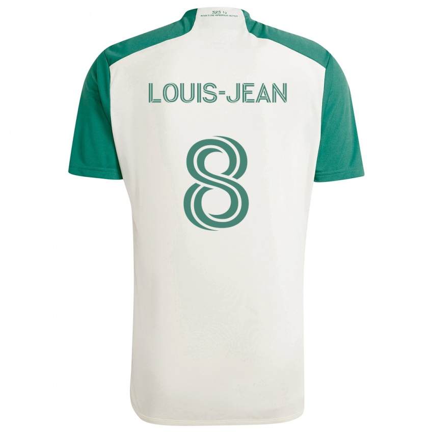 Kinderen Steeve Louis-Jean #8 Bruine Kleuren Groen Uitshirt Uittenue 2024/25 T-Shirt België