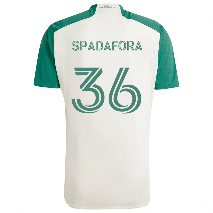 Kinderen Luke Spadafora #36 Bruine Kleuren Groen Uitshirt Uittenue 2024/25 T-Shirt België