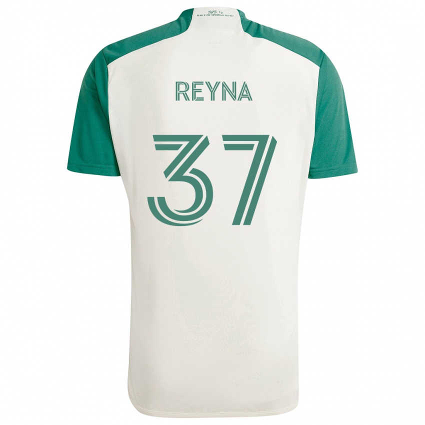 Kinderen Joah Reyna #37 Bruine Kleuren Groen Uitshirt Uittenue 2024/25 T-Shirt België