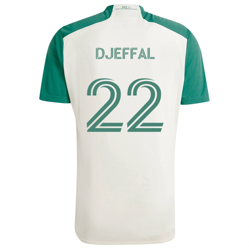 Kinderen Sofiane Djeffal #22 Bruine Kleuren Groen Uitshirt Uittenue 2024/25 T-Shirt België