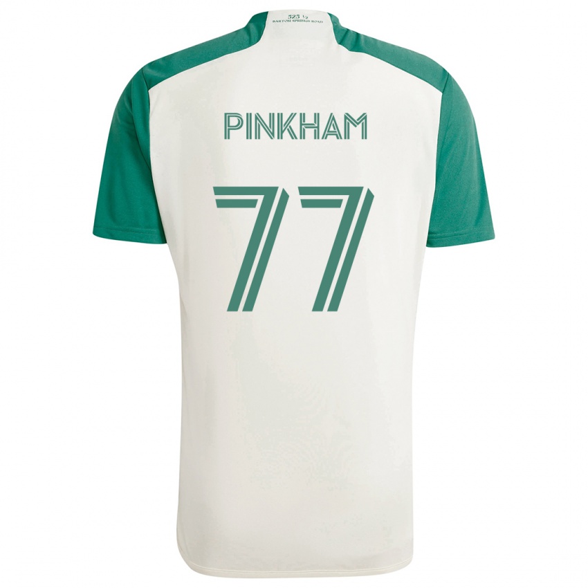 Kinderen Chris Pinkham #77 Bruine Kleuren Groen Uitshirt Uittenue 2024/25 T-Shirt België