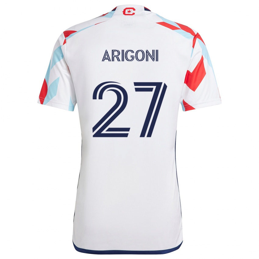 Kinderen Allan Arigoni #27 Wit Rood Blauw Uitshirt Uittenue 2024/25 T-Shirt België