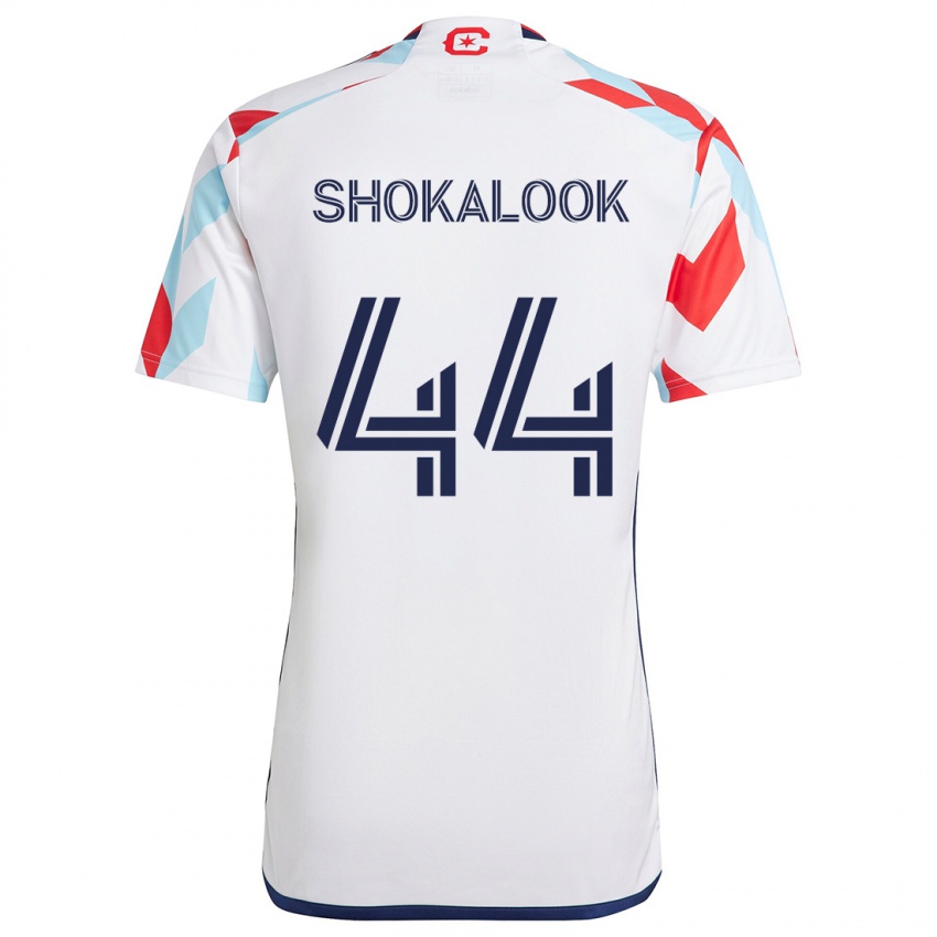 Kinderen Jason Shokalook #44 Wit Rood Blauw Uitshirt Uittenue 2024/25 T-Shirt België