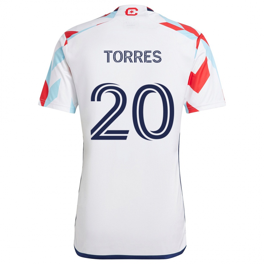 Kinderen Jairo Torres #20 Wit Rood Blauw Uitshirt Uittenue 2024/25 T-Shirt België