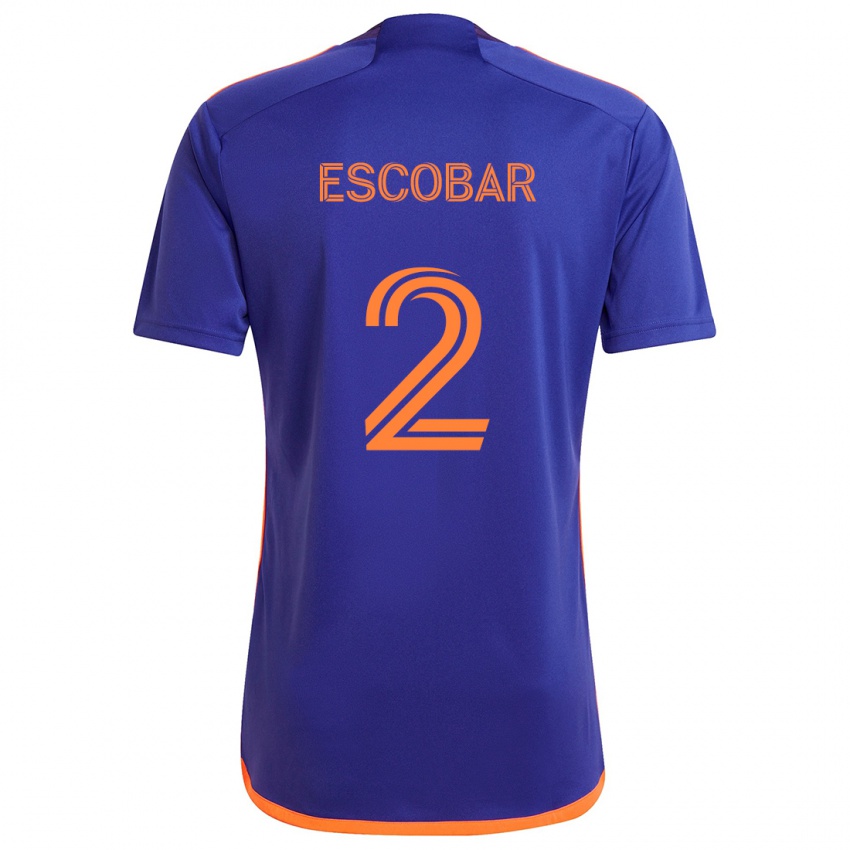 Kinder Franco Escobar #2 Lila Orange Auswärtstrikot Trikot 2024/25 T-Shirt Belgien