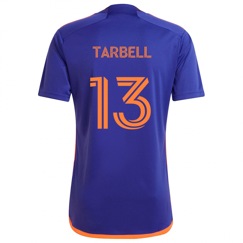 Enfant Maillot Andrew Tarbell #13 Violet Orange Tenues Extérieur 2024/25 T-Shirt Belgique