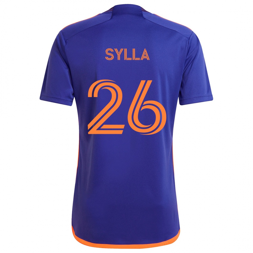 Enfant Maillot Ousmane Sylla #26 Violet Orange Tenues Extérieur 2024/25 T-Shirt Belgique