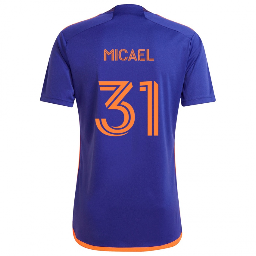 Kinder Micael #31 Lila Orange Auswärtstrikot Trikot 2024/25 T-Shirt Belgien