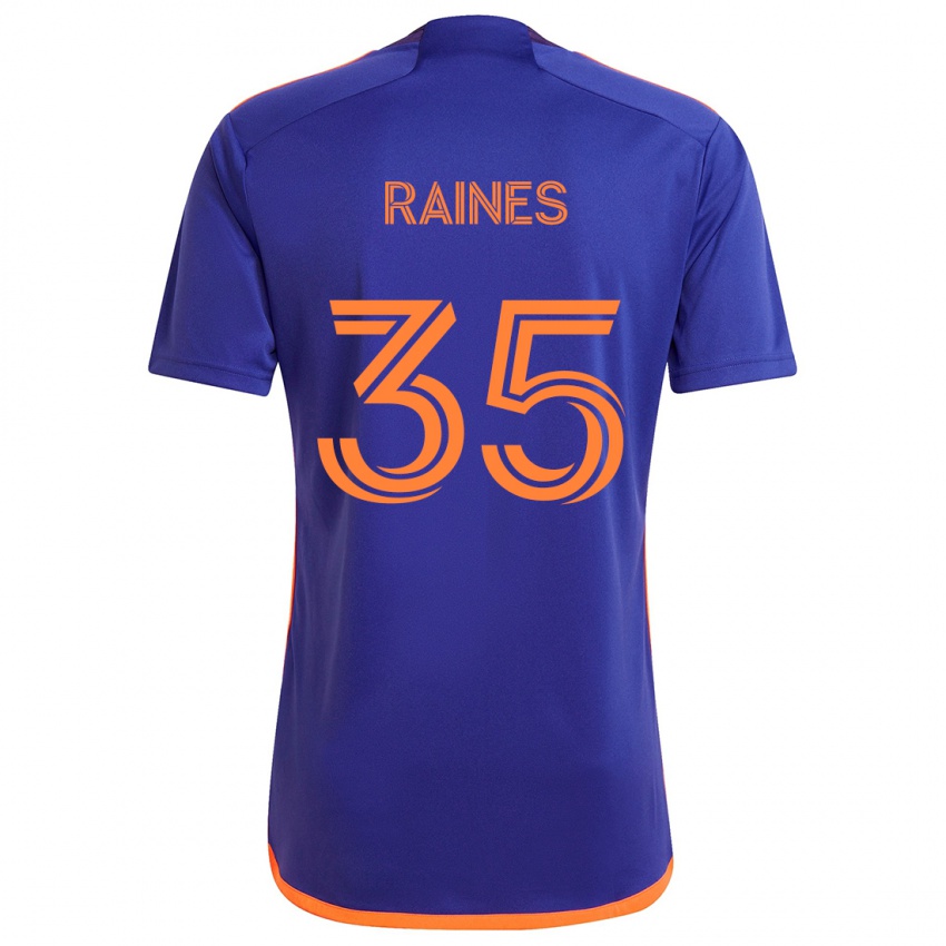 Enfant Maillot Brooklyn Raines #35 Violet Orange Tenues Extérieur 2024/25 T-Shirt Belgique