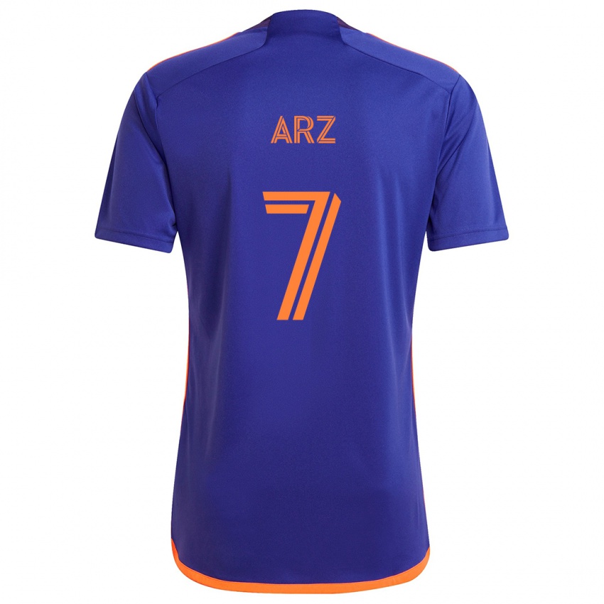 Enfant Maillot Exon Arzú #7 Violet Orange Tenues Extérieur 2024/25 T-Shirt Belgique