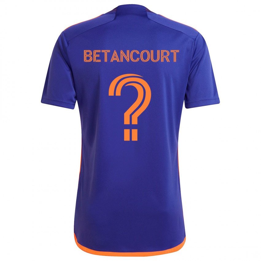 Kinderen Noah Betancourt #0 Paars Oranje Uitshirt Uittenue 2024/25 T-Shirt België