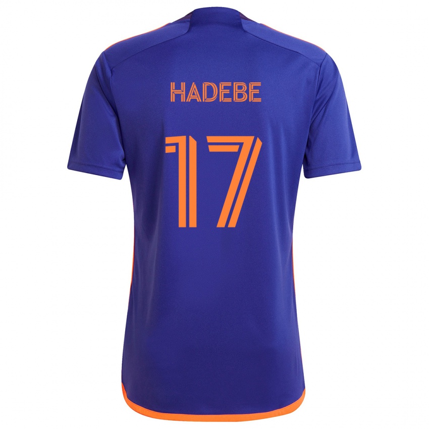 Kinderen Teenage Hadebe #17 Paars Oranje Uitshirt Uittenue 2024/25 T-Shirt België