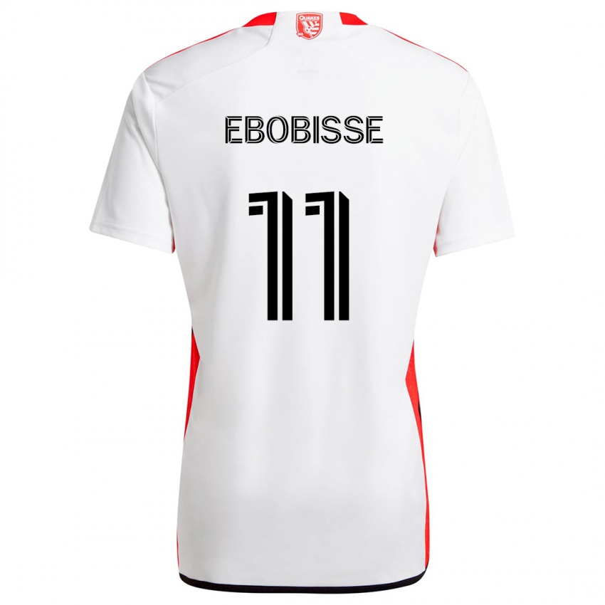 Kinderen Jeremy Ebobisse #11 Wit Rood Uitshirt Uittenue 2024/25 T-Shirt België