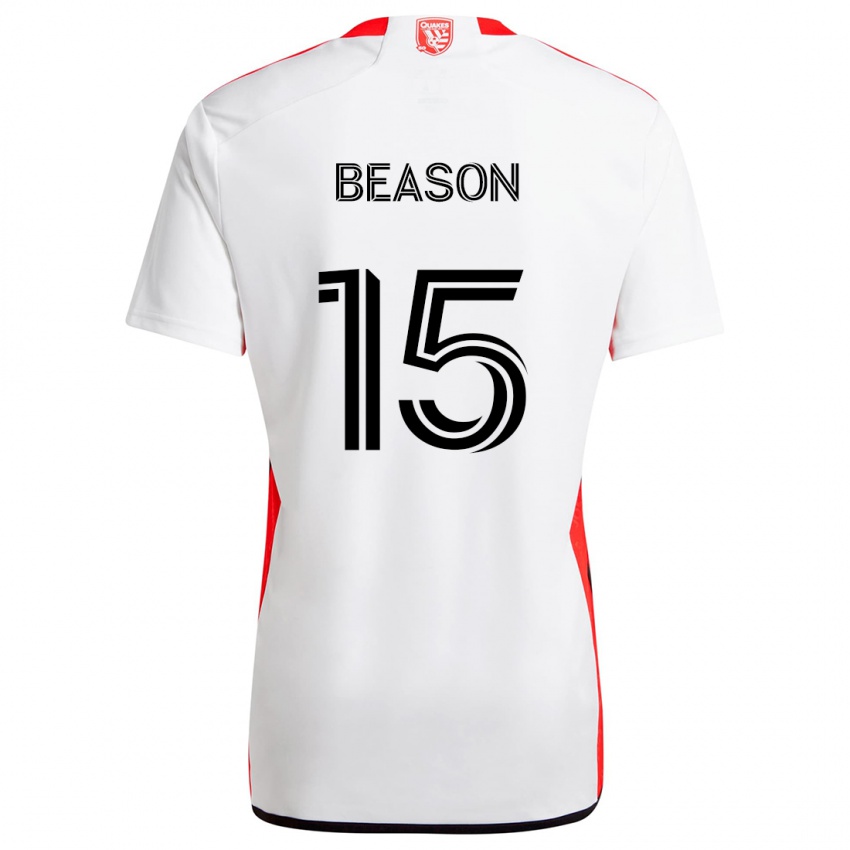 Kinderen Tanner Beason #15 Wit Rood Uitshirt Uittenue 2024/25 T-Shirt België