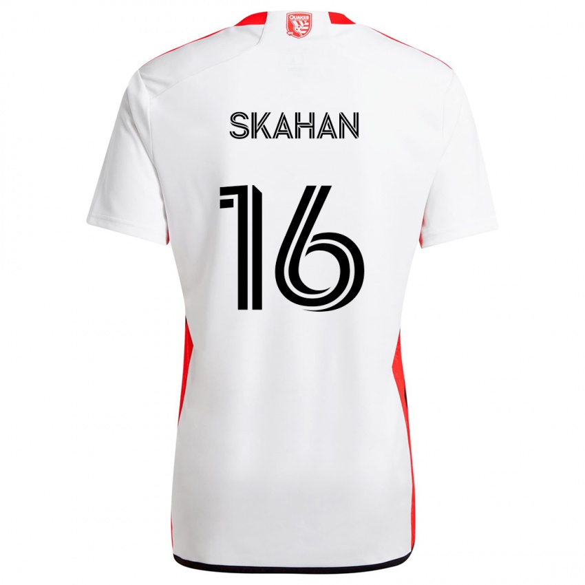 Kinderen Jack Skahan #16 Wit Rood Uitshirt Uittenue 2024/25 T-Shirt België