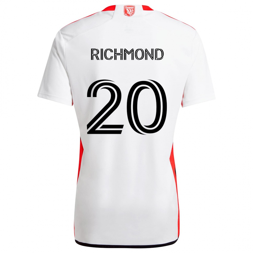 Kinder Will Richmond #20 Weiß Rot Auswärtstrikot Trikot 2024/25 T-Shirt Belgien