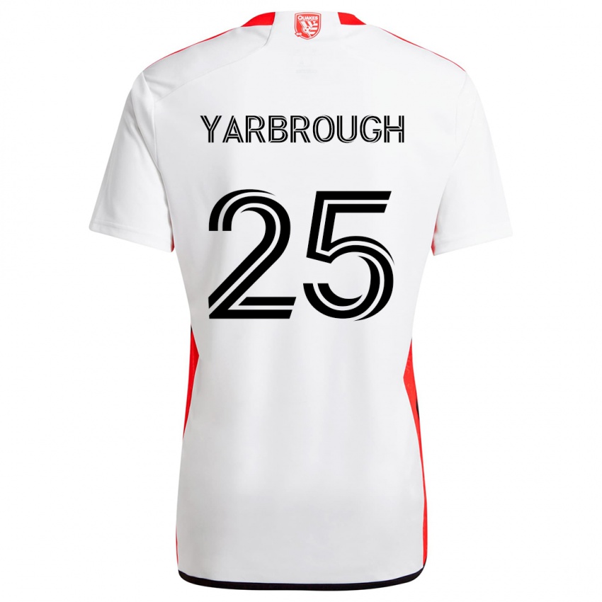 Kinderen William Yarbrough #25 Wit Rood Uitshirt Uittenue 2024/25 T-Shirt België