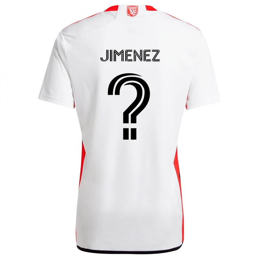 Kinderen Kevin Jimenez #0 Wit Rood Uitshirt Uittenue 2024/25 T-Shirt België