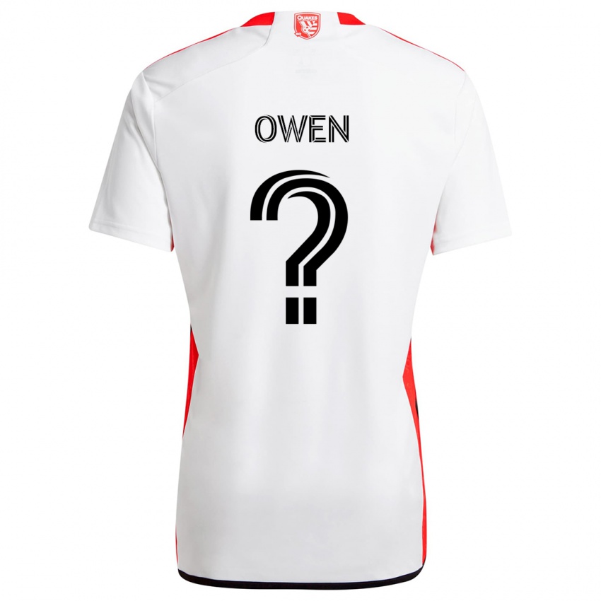 Kinderen Connor Owen #0 Wit Rood Uitshirt Uittenue 2024/25 T-Shirt België