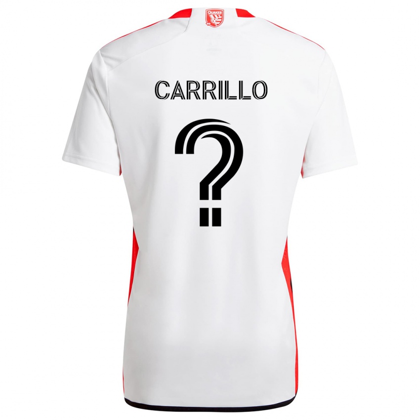 Kinder Israel Carrillo #0 Weiß Rot Auswärtstrikot Trikot 2024/25 T-Shirt Belgien