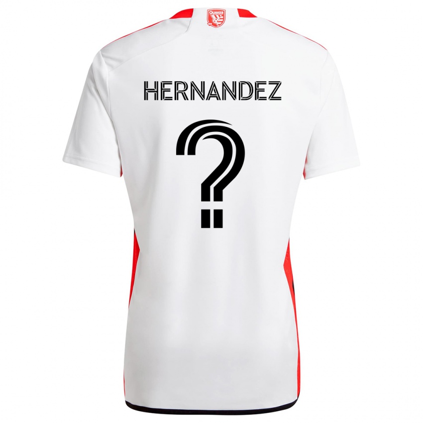 Kinderen Oliver Hernandez #0 Wit Rood Uitshirt Uittenue 2024/25 T-Shirt België