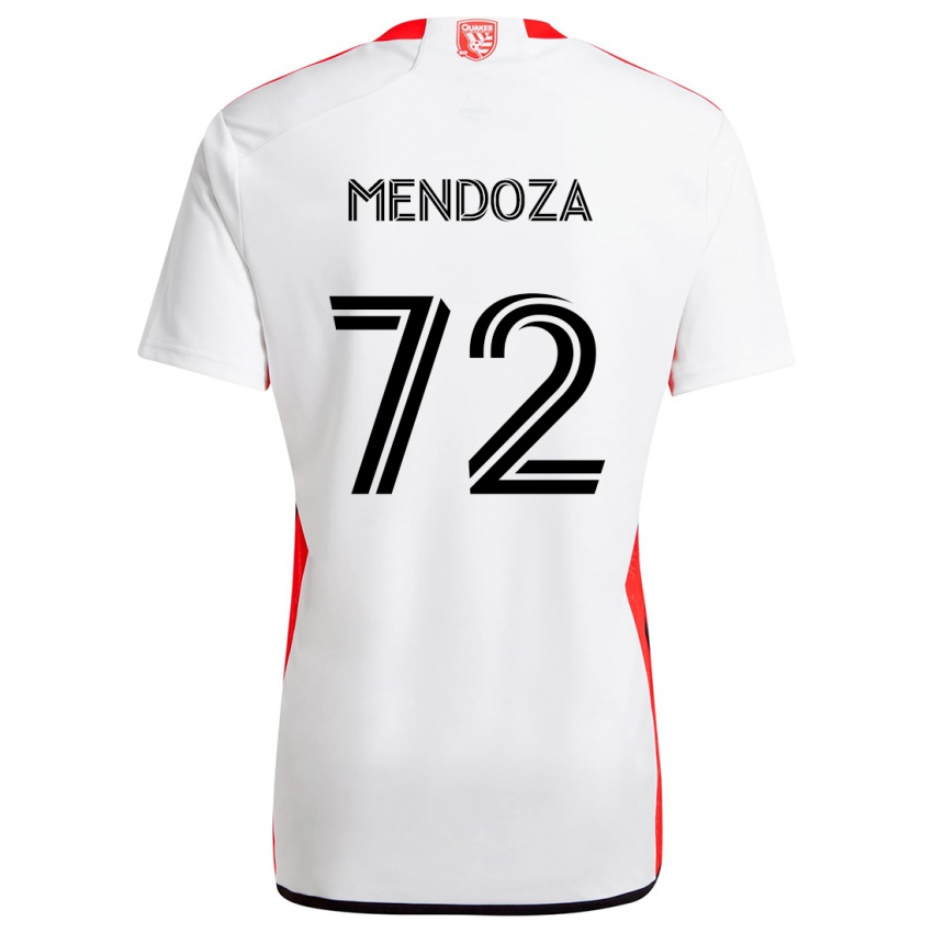 Kinderen Edwyn Mendoza #72 Wit Rood Uitshirt Uittenue 2024/25 T-Shirt België