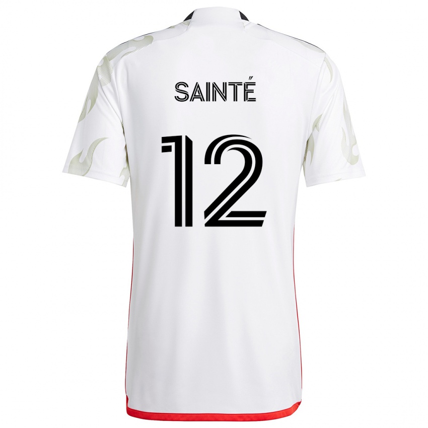 Kinderen Carl Sainté #12 Wit Rood Zwart Uitshirt Uittenue 2024/25 T-Shirt België