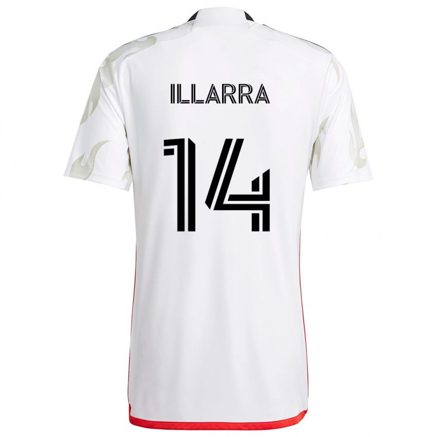 Kinderen Asier Illarramendi #14 Wit Rood Zwart Uitshirt Uittenue 2024/25 T-Shirt België