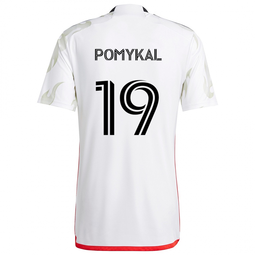 Kinderen Paxton Pomykal #19 Wit Rood Zwart Uitshirt Uittenue 2024/25 T-Shirt België