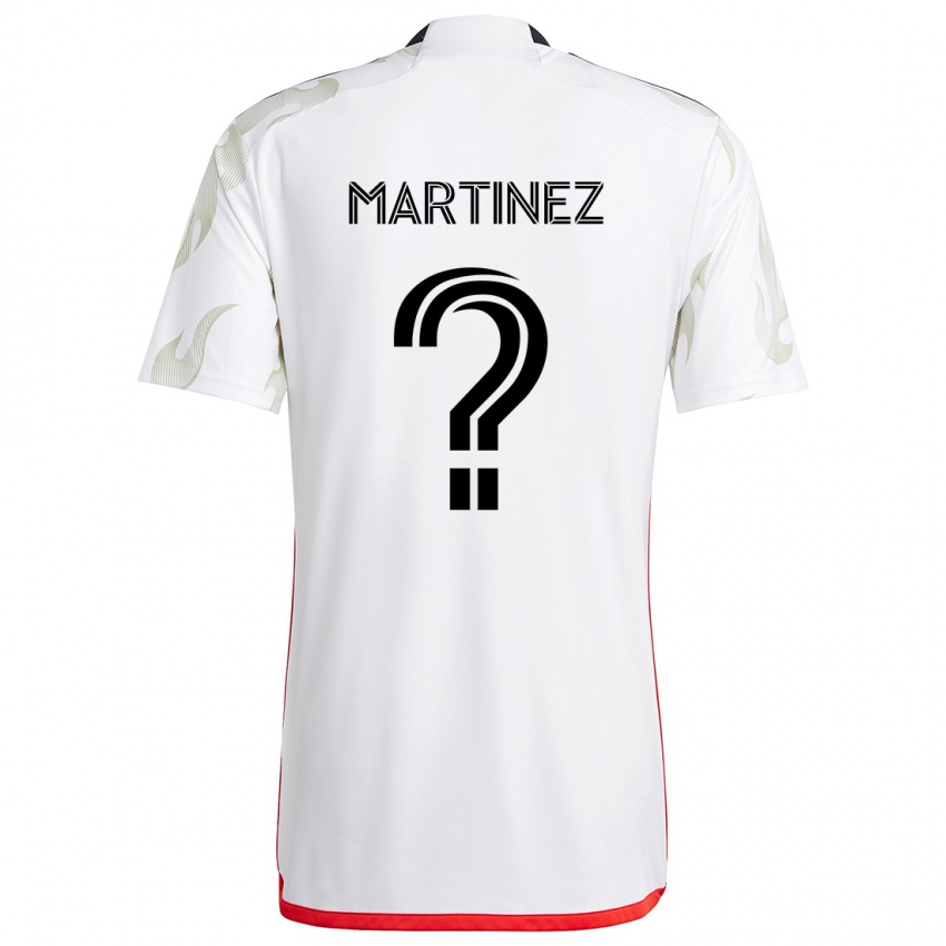 Kinderen Jonathan Martinez #0 Wit Rood Zwart Uitshirt Uittenue 2024/25 T-Shirt België