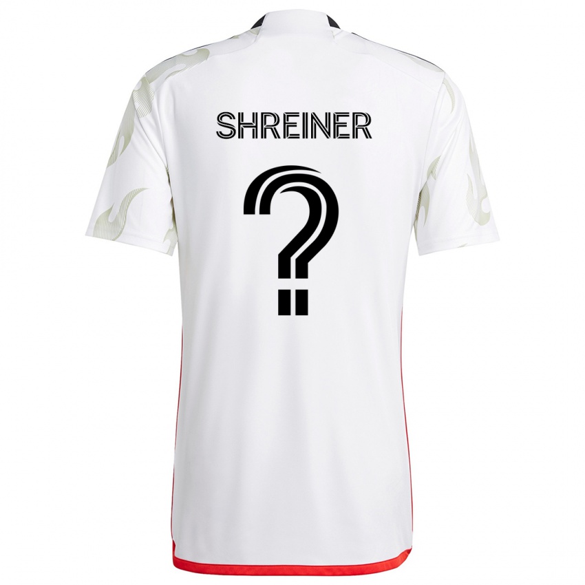 Kinderen Luke Shreiner #0 Wit Rood Zwart Uitshirt Uittenue 2024/25 T-Shirt België