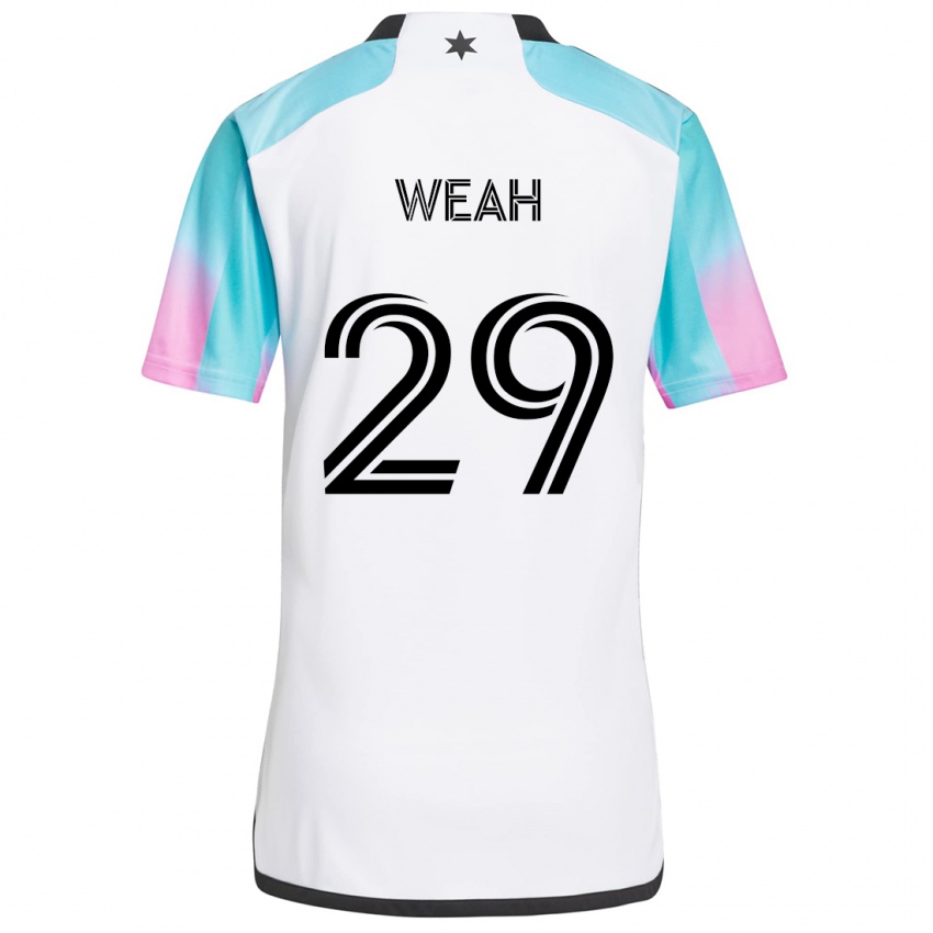 Enfant Maillot Patrick Weah #29 Blanc Bleu Noir Tenues Extérieur 2024/25 T-Shirt Belgique